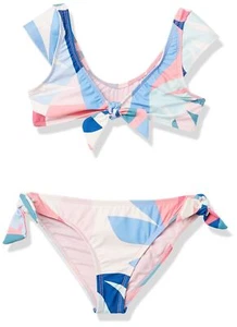 Splendid Girls Mosaic Palm Knot Front Bralette & Side Tie Pant Set, Multi, 12 - Picture 1 of 1