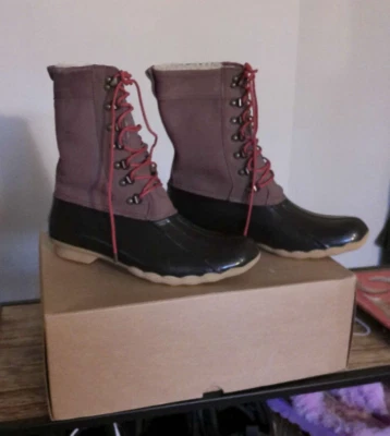 NUEVO EN CAJA Sperry Topsider para JCrew Shearwater Chocolate Marrón Botas Altas 10 $178  Foto 1 de 4