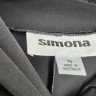 Simona Long Formal Dress Y2k Designer Black Slinky Party - Size Sm  Rrp $325