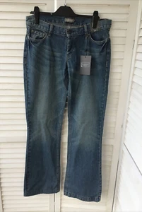Jeans KANGOL 12 Damas Denim Clásicos Azul Desgastados Aspecto Sucio BNWT 33L NUEVO - Imagen 1 de 7