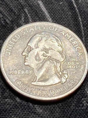 2003 P Arkansas Quarter BROADSTRUCK Awesome Strike Error SEE PICS! MIS-STRIKE - Image 1 of 4