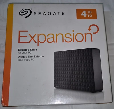 Seagate STEB4000100 Expansion Desktop 4TB External Hard Drive USB 3.0 SRD0NF2 - Image 1 of 4