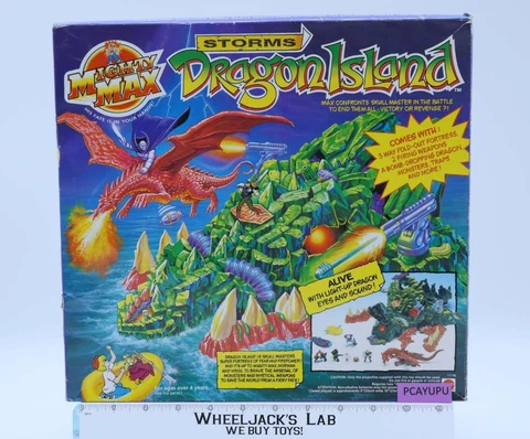 Mighty Max Storms Dragon Island W/Box WORKS1993 Bluebird Toys Playset Cover