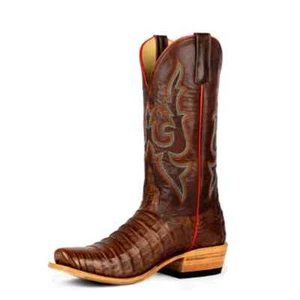 Horsepower Men's Top Hand Post Oak Caiman Belly 13in Bone Explosion Top Boot Bro - Picture 1 of 1