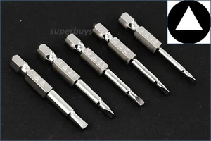 5pcs Magnetic 1.8 - 3 Triangle Head Tip Hex Shank Drill Bit Shaft Power Tool Set - Bild 1 von 3