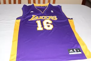 CAMISETA BALONCESTO NBA LOS ANGELES LAKERS ADIDAS TALLA M SUPER GRANDE 16 GASOL - Imagen 1 de 4