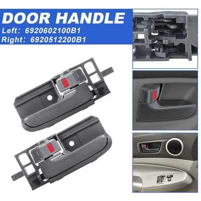 Maçaneta interna interna cinza escuro conjunto de 4 para Toyota Corolla 03-08 - Imagem 1 de 4