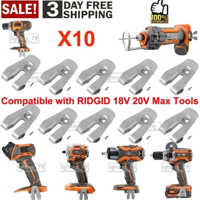 Paquete de 10 ganchos de clip para cinturón para Ridgid R86037 R86039 18 V atornillador de impacto sin escobillas EE. UU. Foto 1 de 4