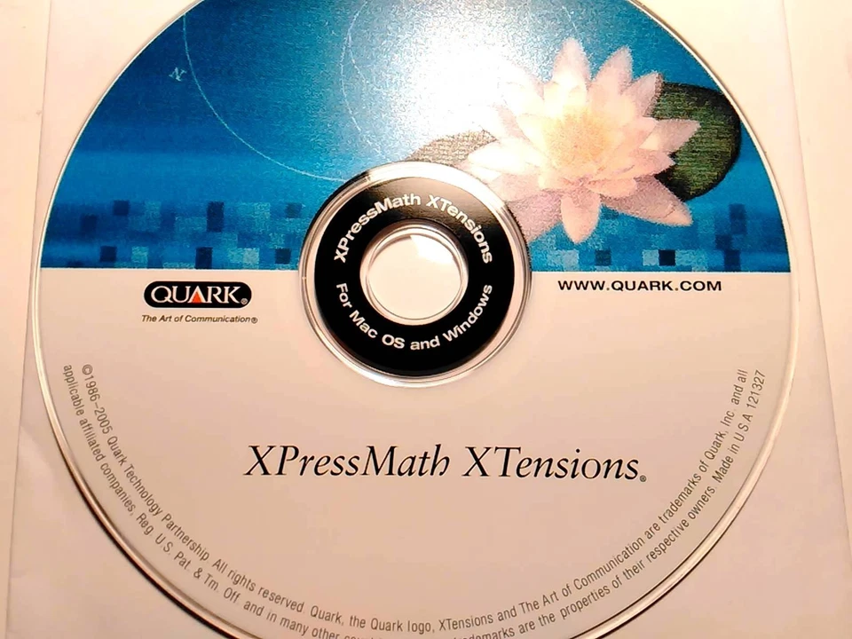 Quark XPressMath XTensions Install CD Year 2005 - Image 1 of 1