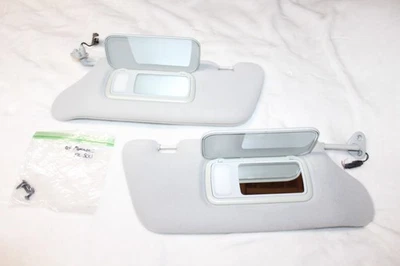 02-05 Mercedes ML500 ML350 Sunvisors w/ Sun Visor Screws LIGHTED Mirrors GRAY - Image 1 of 3