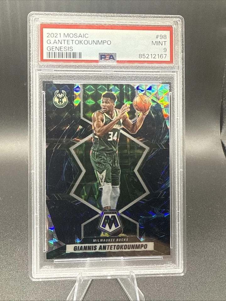 MOSAIC BASKETBALL 2021 GIANNIS ANTETOKOUNMPO GENESIS SSP BUCKS PSA 9 Foto 1 de 1