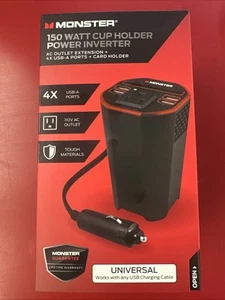 MONSTER 150 WATT CUP HOLDER POWER INVERTER - Picture 1 of 4