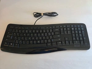 Microsoft Comfort Curve 3000 for Business Ergonomic Wired Keyboard TESTED WORKS - Picture 1 of 5