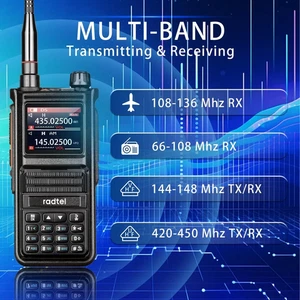 Milti-band Radtel RT-470X AIR BAND AM UK AIRPORTS PMR & MARINE - Afbeelding 1 van 4
