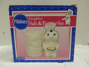 1998 Benjamin & Medwin Pillsbury Doughboy SALT & PEPPER Holding Cookie Plate - Picture 1 of 8