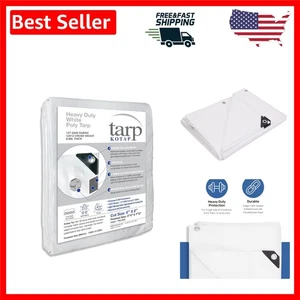 Lona resistente de 8 mil - Cubierta impermeable de 6 x 8 pies para proyectos de camping y hogar - Imagen 1 de 8