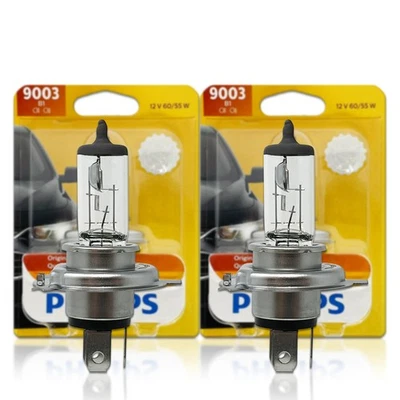 Philips Standard OEM 9003 H4 HB2 Halogen Headlight Bulbs 9003B1 12V - Pack of 2 - Image 1 of 4