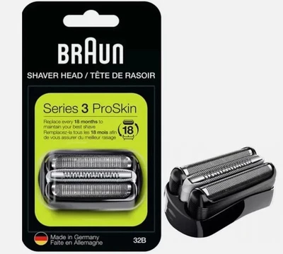 Cabezal de afeitado de repuesto original Braun 32B para afeitadora Series 3 casete paquete combinado 32B