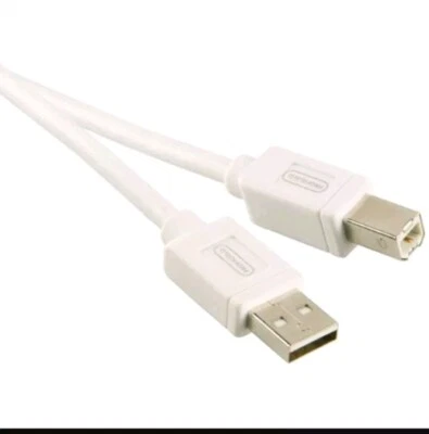  USB A Male To USB B Male 2m cable / Lead Gold Ends  PROFIGOLD  PROM4102   - Image 1 of 4