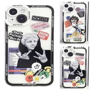 David Statue Stickers Labels Art Phone Case Cover For iPhone 15 14 13 12 11 XS 8