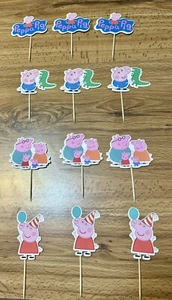 Peppa Pig Cupcake Toppers Lot Of 12 - Picture 1 of 4