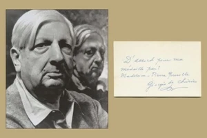 Giorgio De Chirico (1888-1978) - Peintre & sculpteur - Carte autographe signée - Bild 1 von 6