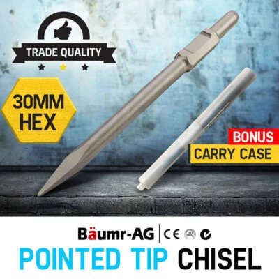 BAUMR-AG Jackhammer Chisel Bit 30mm Hex Chipping Moil Point Demolition Concrete - image 1 of 4