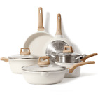 Nonstick Pots and Pans Set, 9 Pcs Granite Stone Kitchen Cookware Sets 