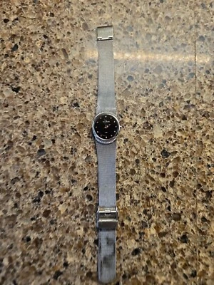 Ladies Skagen Freja 358SSSBD  Mesh Bracelet Watch Black Face - NEW BATTERY Foto 1 de 4