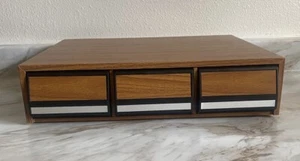 Vintage 1988 A.L.S. Industries 3 Drawer 42 Audio Cassette Tape Storage Holder - Picture 1 of 8