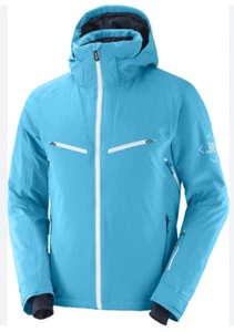 Salomon Ski Snowboard Winter Men's Medium Jacket Brilliant Barrier Reef Blue - Picture 1 of 7