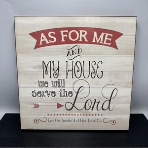 Rustic Home Decor "As for My House, We Will Serve the Lord" - 12x12 Made in USA - Picture 1 of 12