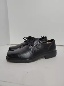 ECCO BLACK LEATHER CASUAL COMFORT DRESS MENS 47/13 SHOES - Picture 1 of 5