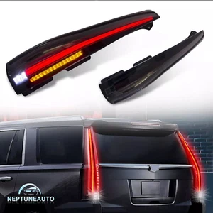 Par de luces traseras LED tintadas ahumadas para 07-14 GMC Yukon Chevy Suburban 1500 Tahoe - Imagen 1 de 1