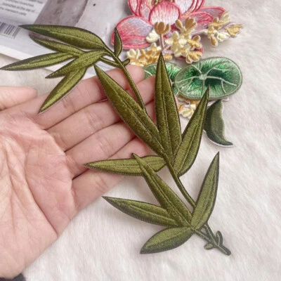 5pcs/set Bamboo Embroidery Patches Chinese Cheongsam Clothes Appliques Sewing UK