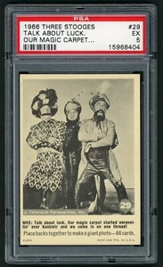 Tarjeta Fleer Three Stooges 1966 #29 Tslk About Luck Our Magic Carpet... PSA 5 - Imagen 1 de 2
