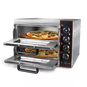 Kommerzielle Arbeitsplatte Pizzaofen Doppeldeck Pizzamarker für 16" Pizza drinnen - Bild 1 von 12