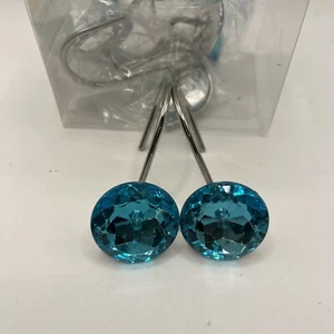 Türkis Edelsteine Duschvorhang Haken Kunststoff Edelsteine 12er Set - Bild 1 von 4