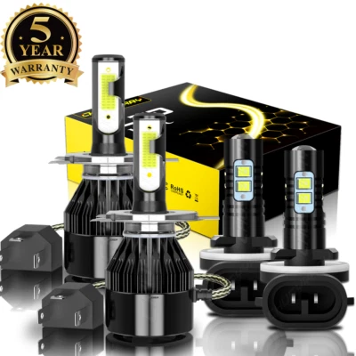 Bombillas LED para For Hyundai Accent 2000-2017 faro alto bajo+ luces antiniebla - Image 1 of 4