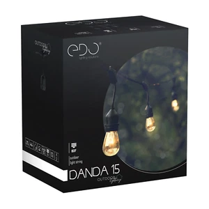 Guirlande lumineuse extérieure DANDA 15m Noir 12xE27 230V IP54 EDO SOLUTIONS - Bild 1 von 3