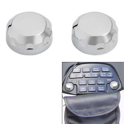 Cubierta de ajuste de perilla de interruptor de radio cromada apta para Honda Goldwing 1800 GL1800 2001-2017 Foto 1 de 4