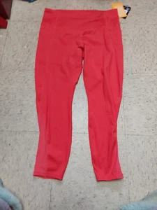 Nwt Avia Womens Leggings  Side Pockets Ankle Red XL - Picture 1 of 1