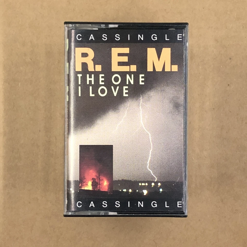 REM Cassette Tape THE ONE I LOVE 80s Rock Alt BONUS MAPS AND LEGENDS LIVE - Image 1 of 4