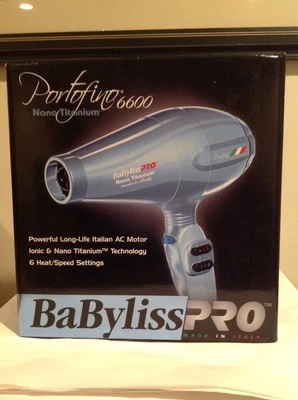 Secador BaByliss PRO Nano Titanium Portofino tamanho completo 2000 watts modelo BABNTB6610N - Imagem 1 de 4