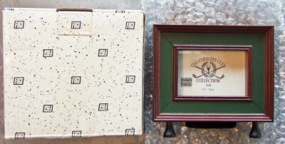 Marco de fotos de madera pintado a mano 1997 FIGI Graphics "COUNTRY CLUB - GOLF - ¡NUEVO! Foto 1 de 3