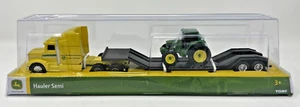 Tomy John Deere Hauler Yellow Semi Truck Trailer and Tractor Set 1:64 - Picture 1 of 17