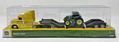 Tomy John Deere Hauler Yellow Semi Truck Trailer and Tractor Set 1:64 - Image 1 of 4