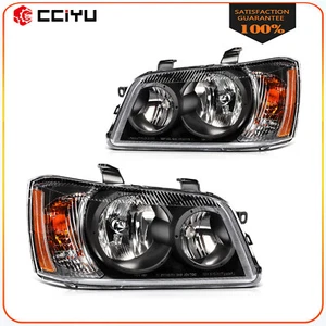 Headlight Assembly For 2001-2007 Toyota Highlander Black Housing Left+Right - Picture 1 of 8
