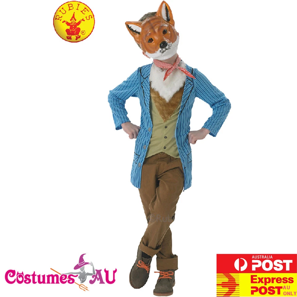 Disfraz de Sr. Fox para niños Roald Dahl fantástico libro escolar semana niños niño vestido elegante Foto 1 de 3
