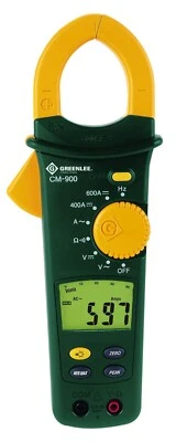 Pinza amperimétrica Greenlee CM-900 AC/DC 600A Foto 1 de 4